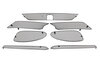 Jeu grilles pour bouclier AV 718/ 982 GTS Boxster/Cayman (ACC) - Complete - Noir