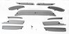 Grill Set 981 Cayman S - Complete - Black - PDK - With Parking Sensors