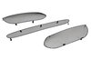 Front Bumper Grill Set 987.2 Boxster S / Boxster Spyder - Complete - Black - Tiptronic