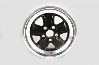 Classic-Design Wheel - 7x17 ET23.3 Black + Polished Lip
