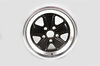 Classic-Design Wheel - 7x17 ET23.3 Black + Polished Lip