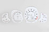 Instrument Face Set 991.1 GT3 RS - White - PDK - MPH - With Orange Tick Marks - with Logo