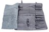 Classic Porsche Tool Bag | Black Leather & Red + Blue Tartan (Plaid) | Without Tools