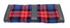 Classic Porsche Tool Bag | Black Leather & Red + Blue Tartan (Plaid) | Without Tools