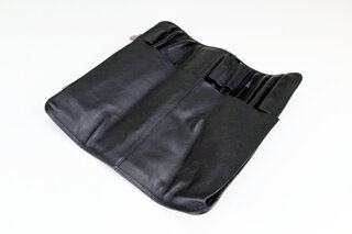 Werkzeugtasche "Pepita Muster Schwarz/Weiß" - Schwarzes Leder - ohne Werkzeug
