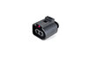 Flat contact housing with contact locking