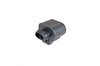 Flat contact housing with contact locking