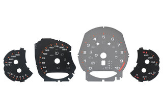 Instrument Face Set 991.2 GT3 - Black/Grey Tach - PDK - MPH - with OEM Orange Tickmarks