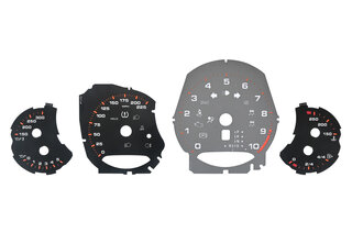 Instrument Face Set 991.1 GT3 RS - Black/Grey Tach - PDK - MPH - Fahrenheit - With PDLS+