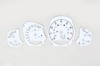 Instrument Face Set 991.2 Turbo  - White - PDK - MPH - Fahrenheit - With Logo
