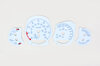 Instrument Face Set 991.2 Turbo  - White - PDK - MPH - Fahrenheit - With Logo