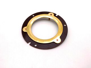 Steering wheel column contact plate, for butterfly/hockey puck pushbutton