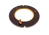 Steering wheel column contact plate, for butterfly/hockey puck pushbutton