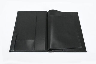 On-board folder Porsche  - Leather - Black