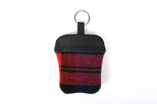 Schlüssel-Etui , Schottenkaro , Rot/Blau