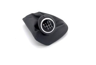 Schaltsack Leder schwarz - Naht schwarz - Schaltknauf Mod. 997 (6 Gang)