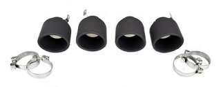 Exhaust Tip Set 971.1 - Quad Round - Matte Black