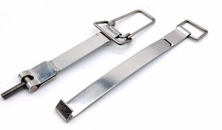 Catch battery (2 pieces) Stainless Steel - 911/ 912 1969-73