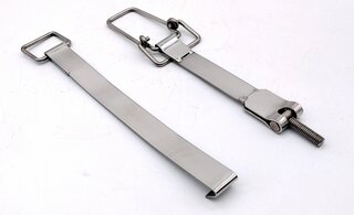 Catch battery (2 pieces) Stainless Steel - 911/ 912 1969-73
