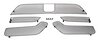 Jeu grilles pour bouclier AV 981 Boxster/Cayman GTS (ACC) - Noir