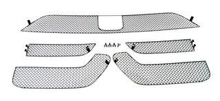 Jeu grilles pour bouclier AV 981 Boxster/Cayman GTS (ACC) - Noir