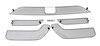 Jeu grilles pour bouclier AV 981 Boxster/Cayman GTS (ACC) - Noir