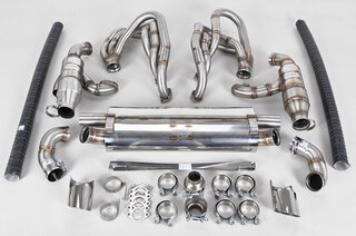 Sport-Abgasanlage "Brombacher" 964 , 100Zeller, 2x Endrohr rund Ø89mm - TÜV
