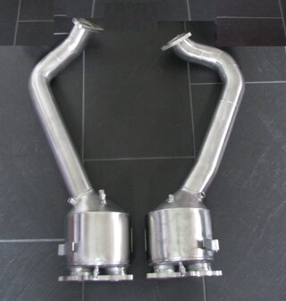 Resonated Over Axle Pipes 718 Cayman GTS / Spyder - 4.0 L - For OE Muffler + Headers
