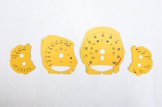 Instrument Face Set 991.2 GT3 - Custom - Racing Yellow - Manual - MPH