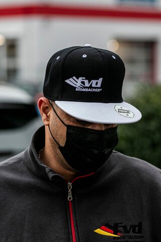 FVD Cap 2-farbig, Schwarz - Weiss , Logo vorne