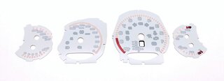 Jeu de fonds de compteur rouge indian 991.2 GT3, PDK , m/ph,
