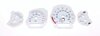 Jeu de fonds de compteur rouge indian 991.2 GT3, PDK , m/ph,