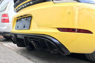 Exhaust Tips for Rear Diffuser 718 Boxster / Cayman - FVD Clubsport Tribute Series - Stainless Steel