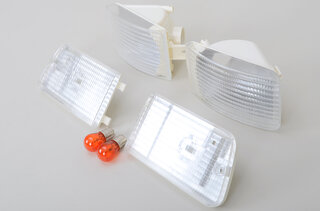 Jeu verres de clignotants avants blancs 964/965 avec ampoules - uniquement USA
