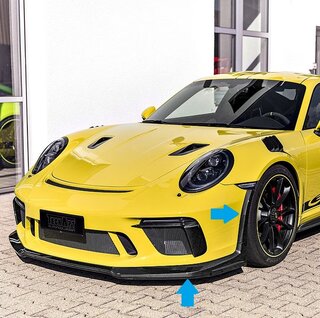 Frontspoiler inkl. Blenden Links/Rechts in Carbon Graphite "glänzend" für 991.2 GT3 RS ab 2018