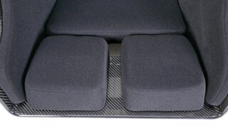 Recaro Podium CF - Passenger Side - Medium - Carbon + Black Perlon Velour Pads - Track or Street