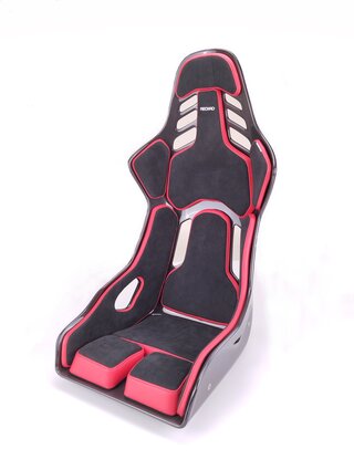 Siège RECARO PODIUM CF - L - Alcantara noir-cuir rouge (homologation FIA /ABE  passager