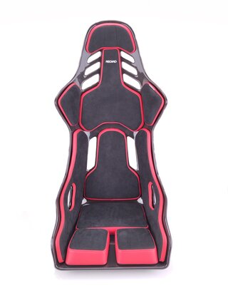 Siège RECARO PODIUM CF - L - Alcantara noir-cuir rouge (homologation FIA /ABE  passager