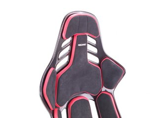 Siège RECARO PODIUM CF - L - Alcantara noir-cuir rouge (homologation FIA /ABE  passager