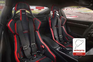 Siège RECARO PODIUM CF - L - Alcantara noir-cuir rouge (homologation FIA /ABE  passager