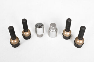 Felgenschlossatz - Schwarz - für 11mm VA + 11mm HA Distanzen
