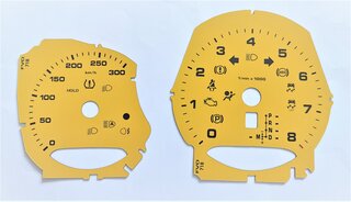 Instrument Face Set 718 Boxster S / Cayman S - Racing Yellow - PDK - KPH