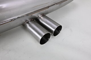 Schalldämpfer Edelstahl Doppelendrohre "GT3"-Style Ø63mm