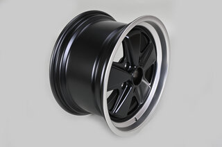 9,5x17 ET48 Classic-Design Felge Matt Schwarz/Poliert - TÜV