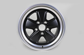 9,5x17 ET48 Classic-Design Felge Matt Schwarz/Poliert - TÜV