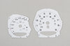 Instrument Face Set 718 Boxster Spyder - White - KPH - Manual - With Logo