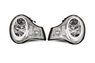 Head Light Set 996 Turbo / 996 GT2 / 996 GT3 - Chrome - 991.2 Style LED DRL - For Litronic Lights