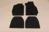 Floor Mat Set 911 / 930 - Jakarta - Black Leather Edging - Black Stitching - Includes Fasteners