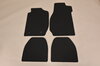 Floor Mat Set 911 / 930 - Jakarta - Black Leather Edging - Black Stitching - Includes Fasteners