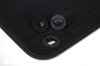Jeu de tapis 4 pièces, 911 / 930 - velours noir - bordures cuir noir - logo Brombacher